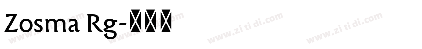Zosma Rg字体转换